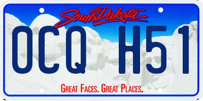 SD license plate 0CQH51