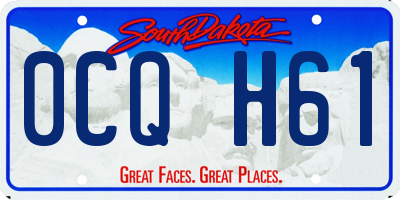 SD license plate 0CQH61