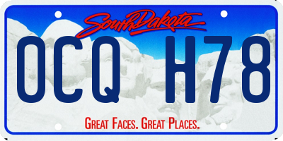 SD license plate 0CQH78