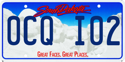 SD license plate 0CQI02