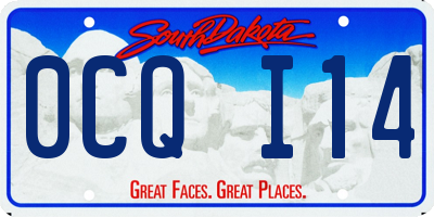 SD license plate 0CQI14