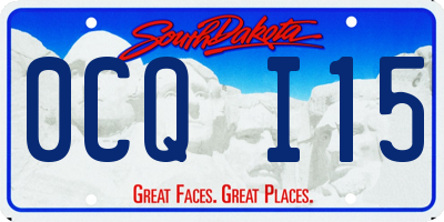 SD license plate 0CQI15