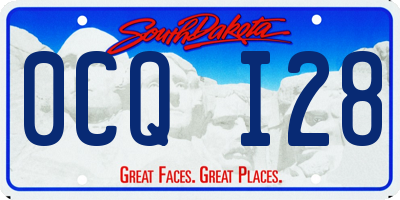 SD license plate 0CQI28