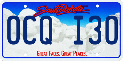 SD license plate 0CQI30