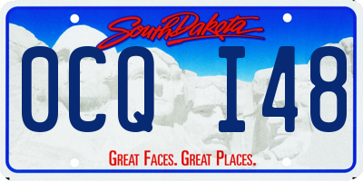 SD license plate 0CQI48