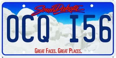 SD license plate 0CQI56