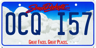 SD license plate 0CQI57