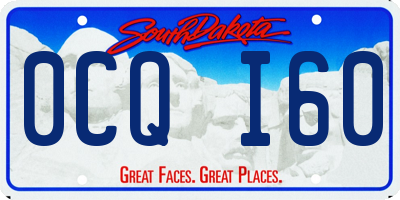 SD license plate 0CQI60