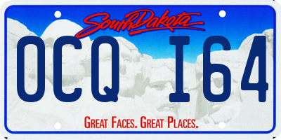 SD license plate 0CQI64