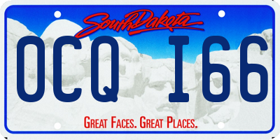 SD license plate 0CQI66