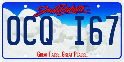 SD license plate 0CQI67