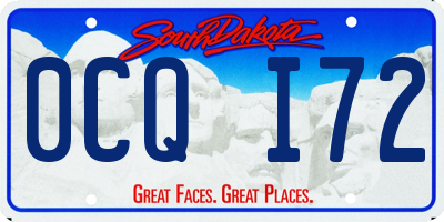 SD license plate 0CQI72