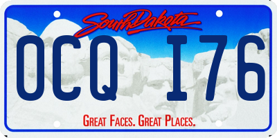SD license plate 0CQI76