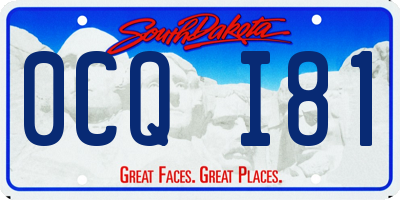 SD license plate 0CQI81