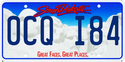 SD license plate 0CQI84