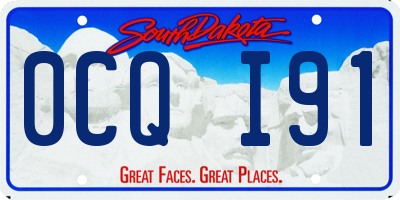 SD license plate 0CQI91