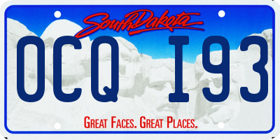 SD license plate 0CQI93