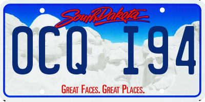 SD license plate 0CQI94