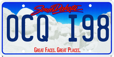 SD license plate 0CQI98