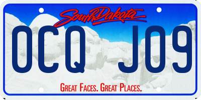SD license plate 0CQJ09