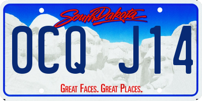 SD license plate 0CQJ14