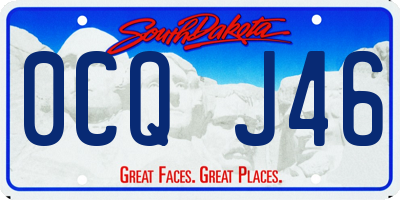 SD license plate 0CQJ46