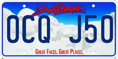 SD license plate 0CQJ50