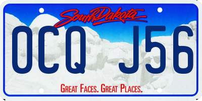 SD license plate 0CQJ56