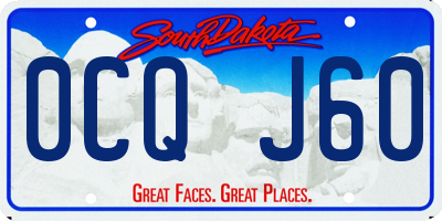 SD license plate 0CQJ60