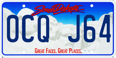 SD license plate 0CQJ64