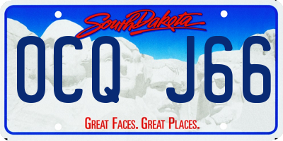 SD license plate 0CQJ66