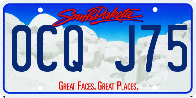 SD license plate 0CQJ75