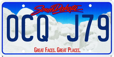 SD license plate 0CQJ79