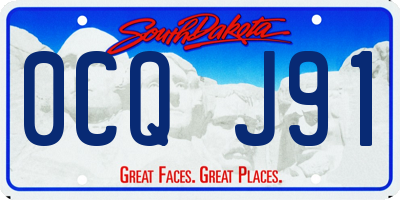 SD license plate 0CQJ91