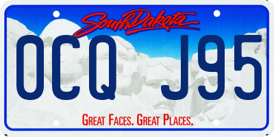 SD license plate 0CQJ95