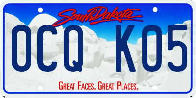SD license plate 0CQK05