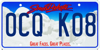 SD license plate 0CQK08