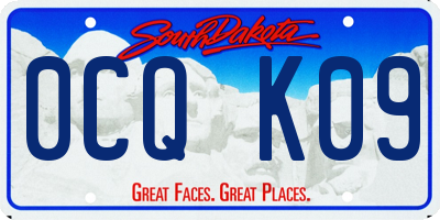 SD license plate 0CQK09