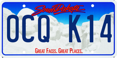SD license plate 0CQK14