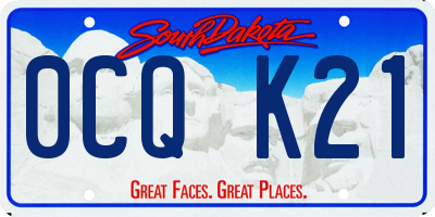 SD license plate 0CQK21
