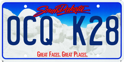 SD license plate 0CQK28