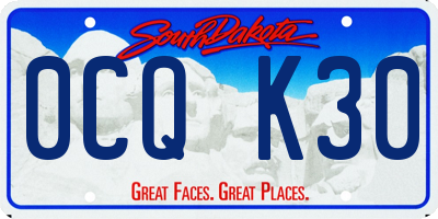 SD license plate 0CQK30