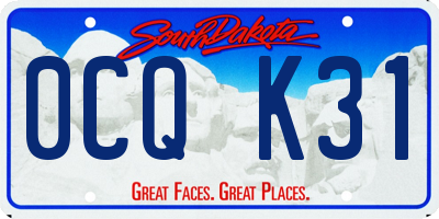 SD license plate 0CQK31