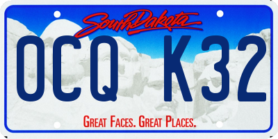 SD license plate 0CQK32