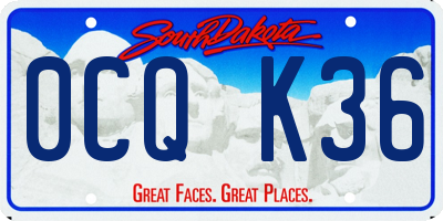 SD license plate 0CQK36