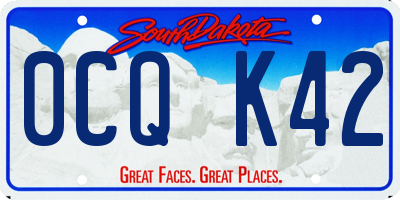 SD license plate 0CQK42