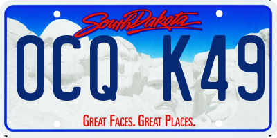 SD license plate 0CQK49
