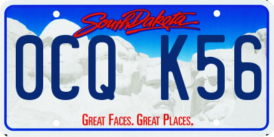 SD license plate 0CQK56