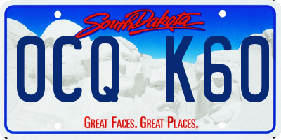 SD license plate 0CQK60