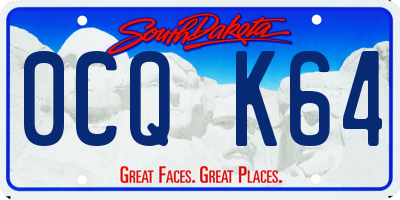 SD license plate 0CQK64